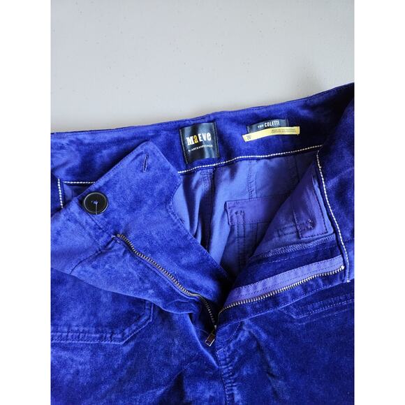 NWT Maeve The Colette Cropped Wide-Leg Velvet Pants Size 26 Tall Blue #7F413 - Picture 10 of 13